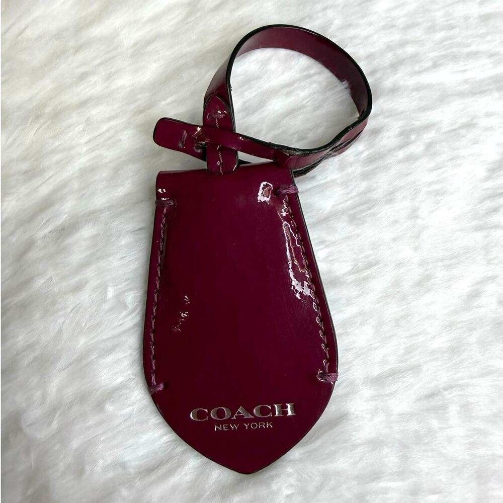 Coach Ring Patent Leather Bag Charm Key Fob